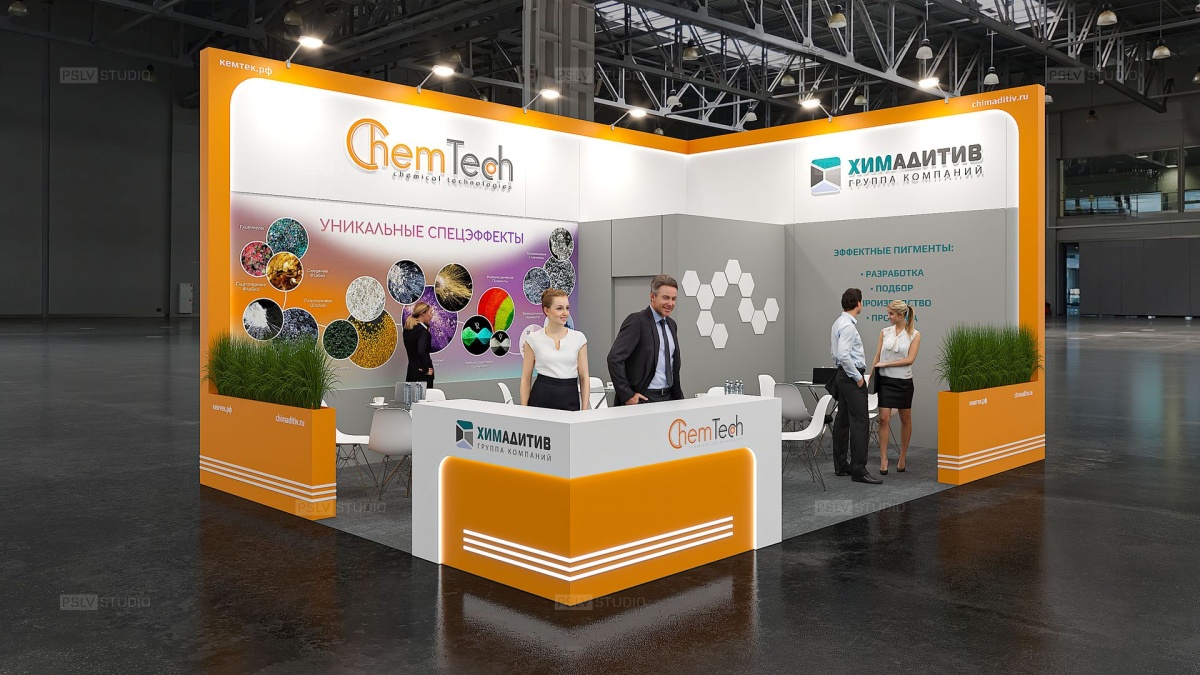 дизайн-проект выставочного стенда chemtech | Поспелов Денис — Студия дизайна