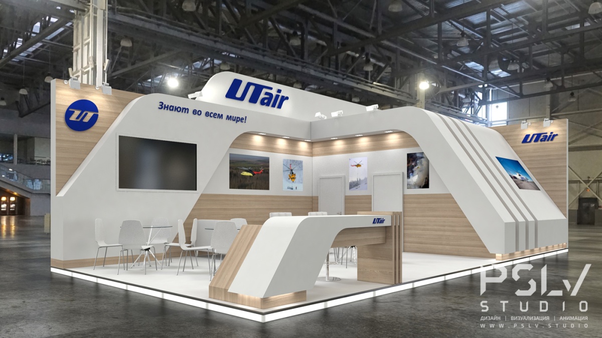 дизайн-проект выставочного стенда utair | Поспелов Денис — Студия дизайна