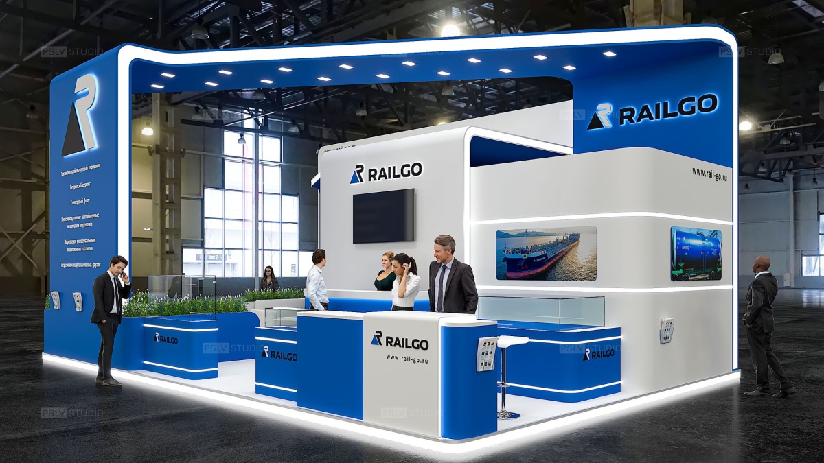 дизайн-проект выставочного стенда railgo | Поспелов Денис — Студия дизайна